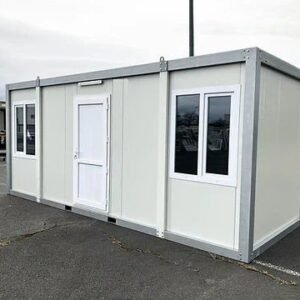 BUNGALOW VAN 14 M² GELEVERD KLAAR VOOR MONTAGE – NIEUW